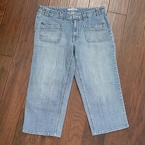 Chico's Platinum Cropped Jeans size 2 (12)